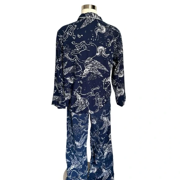 Victoria's Secret Blue and White Floral Pajama Set - Picture 5 of 7